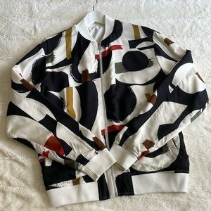 Zara artsy graphic bomber jacket